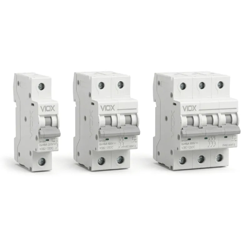 VOB2-125DC 1P 2P and 3P DC miniature circuit breakers