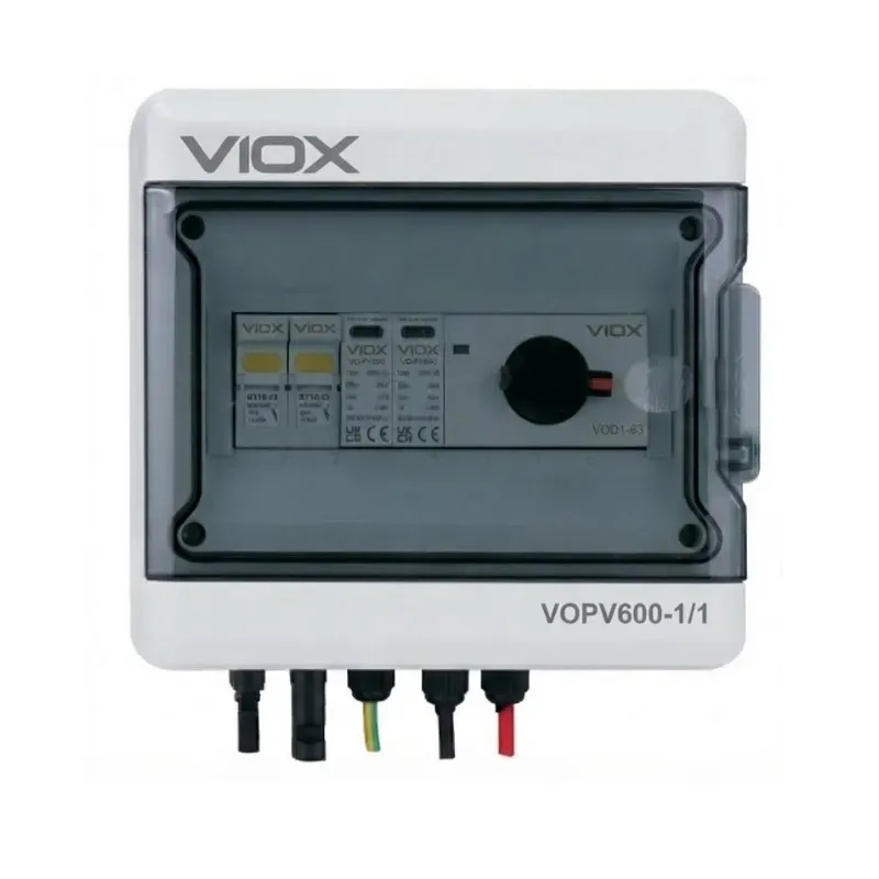 VOPV600-1/1 600V one-input one-output solar PV combiner box