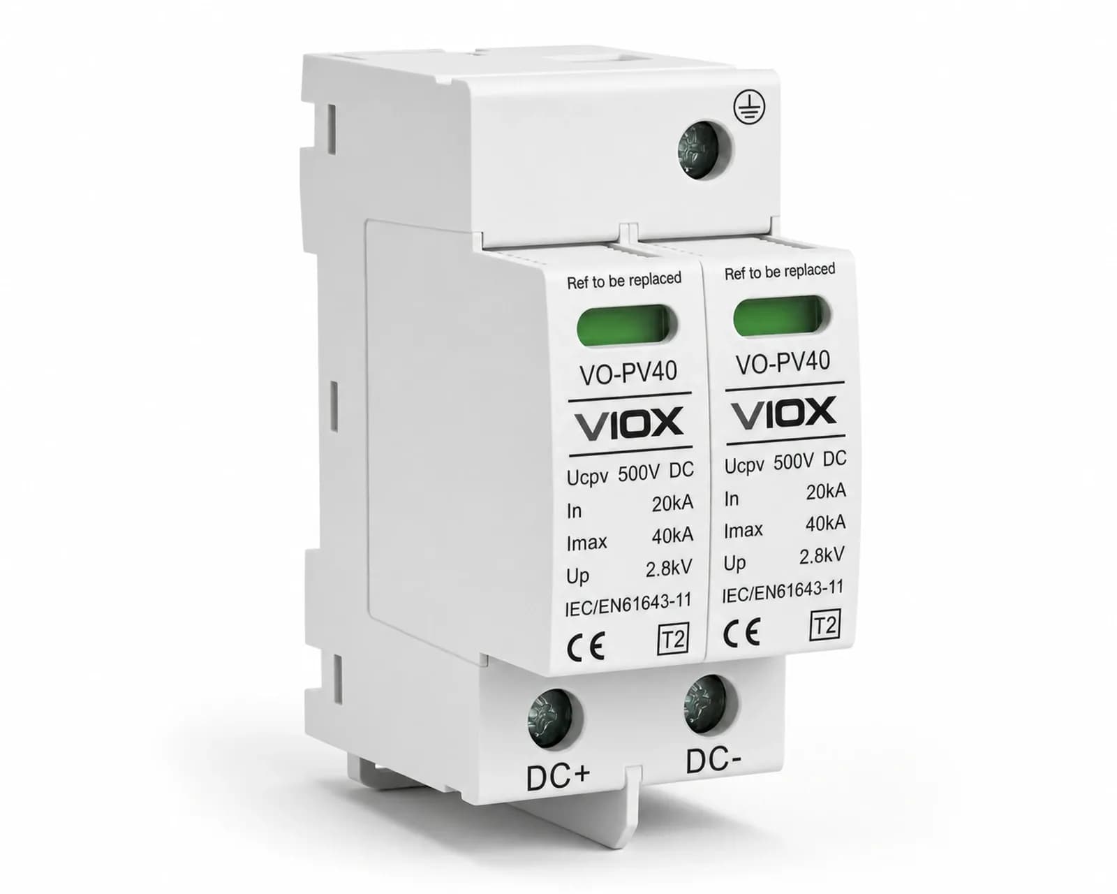 VO-PV40 Type 2 photovoltaic DC surge protective device
