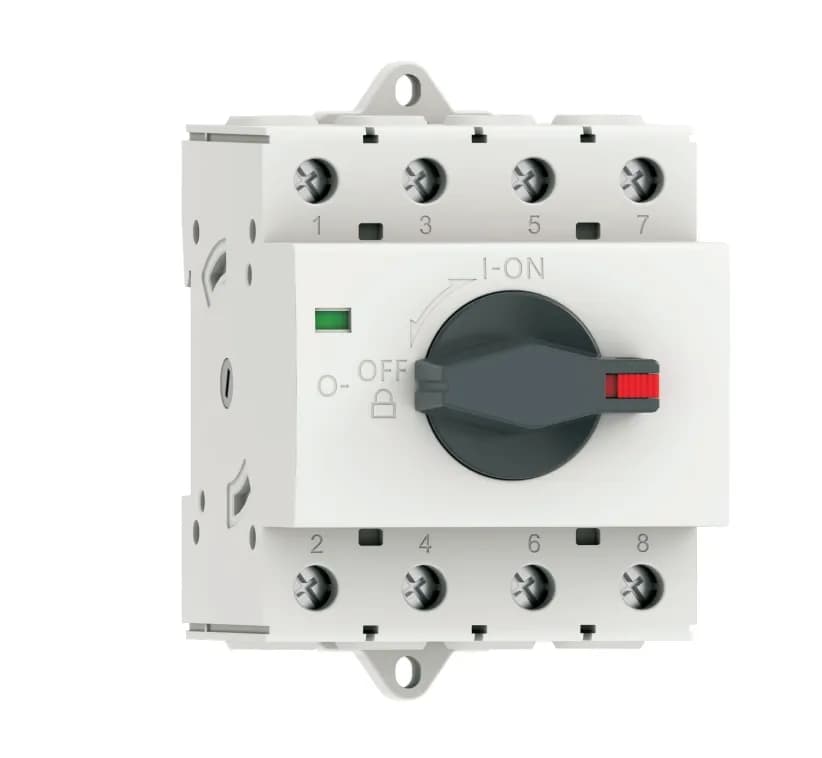 VOD1 1500V DC isolator switch in panel-mounting configuration