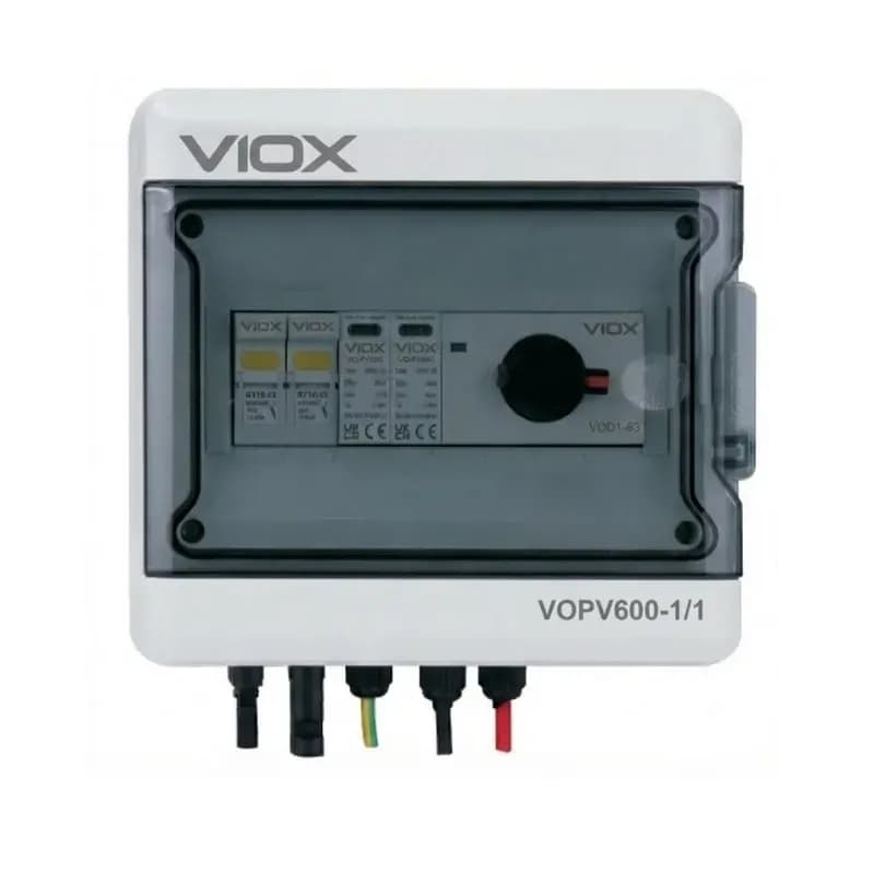 VOPV600-1/1 600V one-input one-output solar PV combiner box