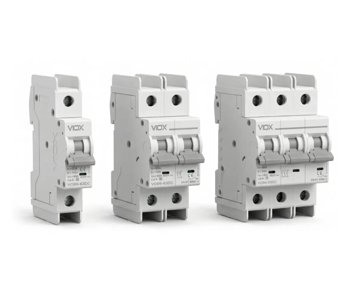 VIOX VOB6 DC circuit breaker configurations