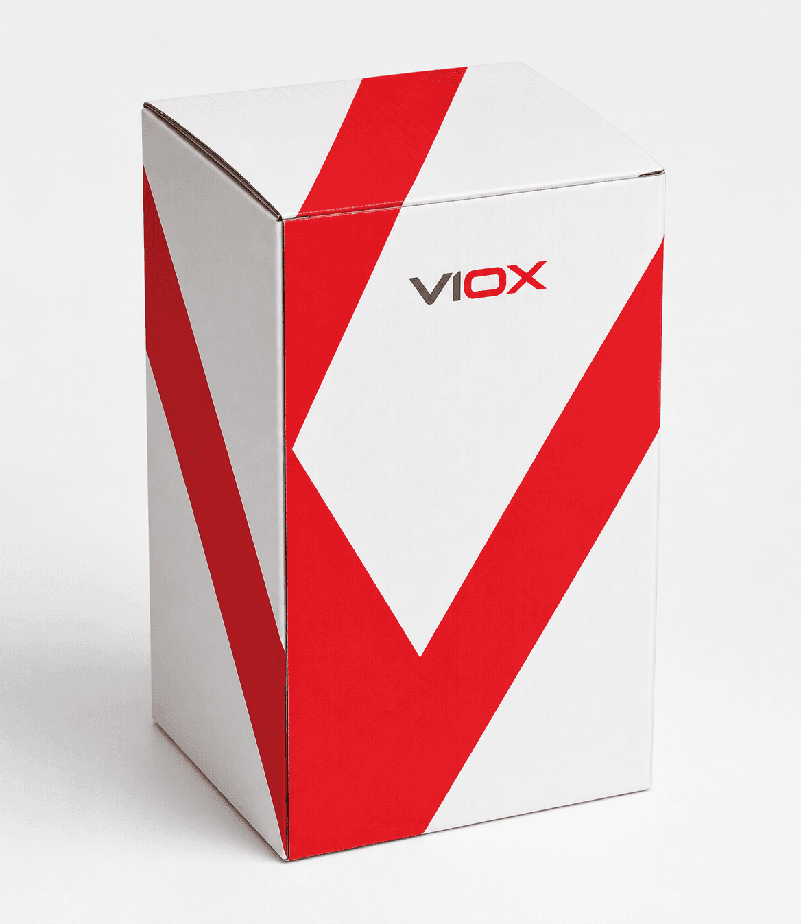 VIOX red and white brand packaging visualization