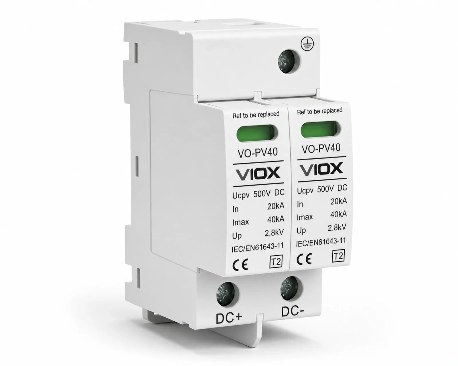 VO-PV40 Type 2 photovoltaic DC surge protective device