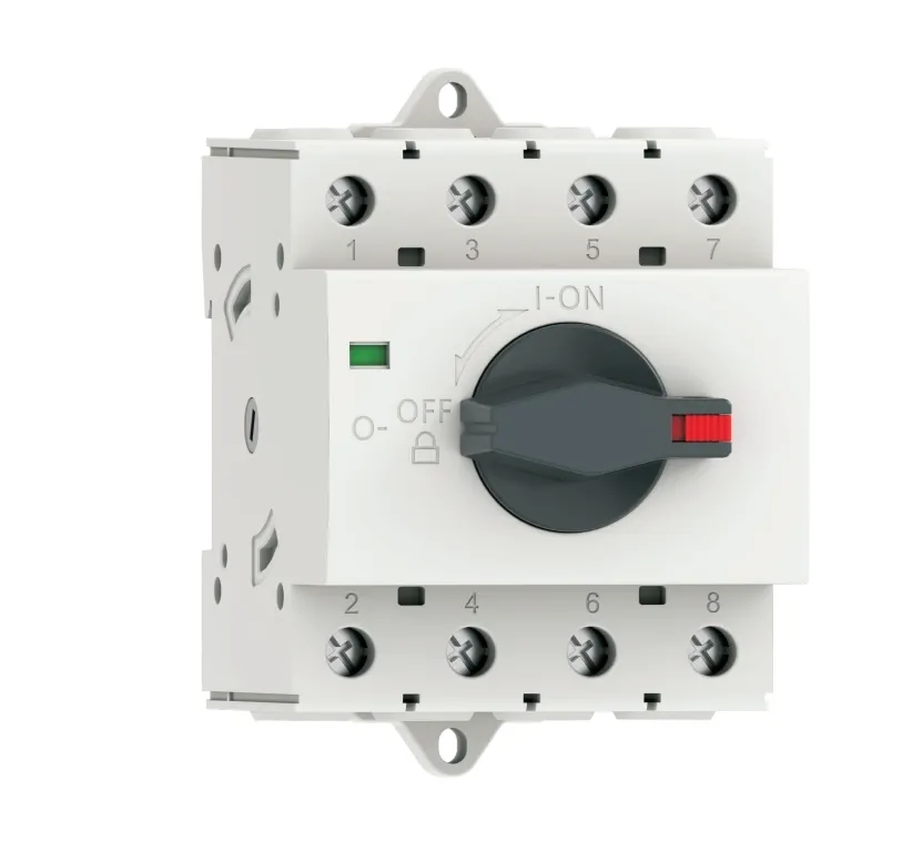 VOD1 1500V DC isolator switch in panel-mounting configuration